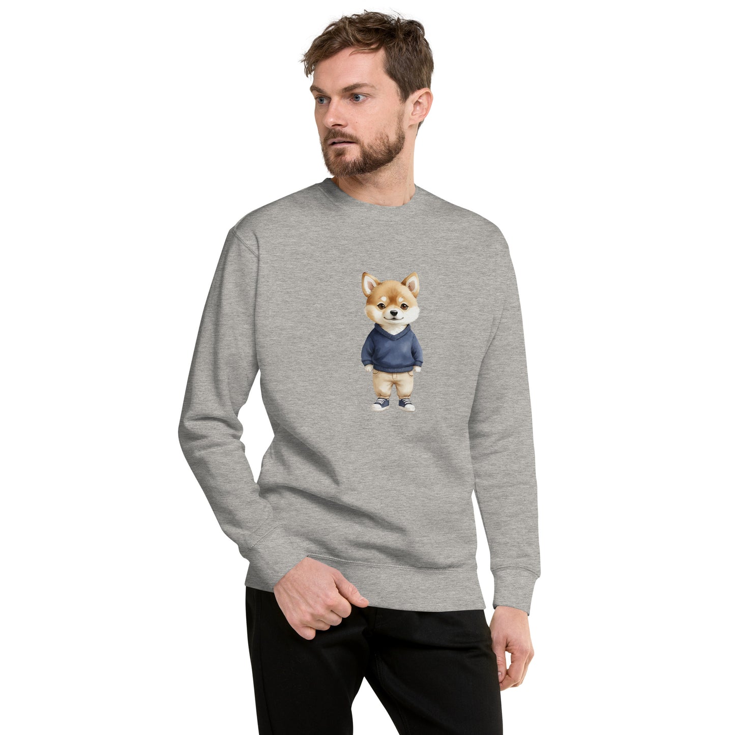 Shiba Inu Summer Treat Large Print Sweatshirt