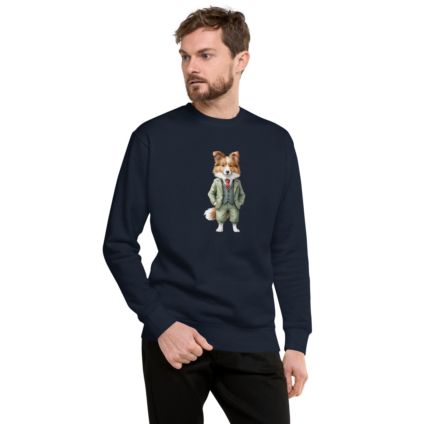 Shetland Sheepdog  Spy x Large Print Sweatshirt