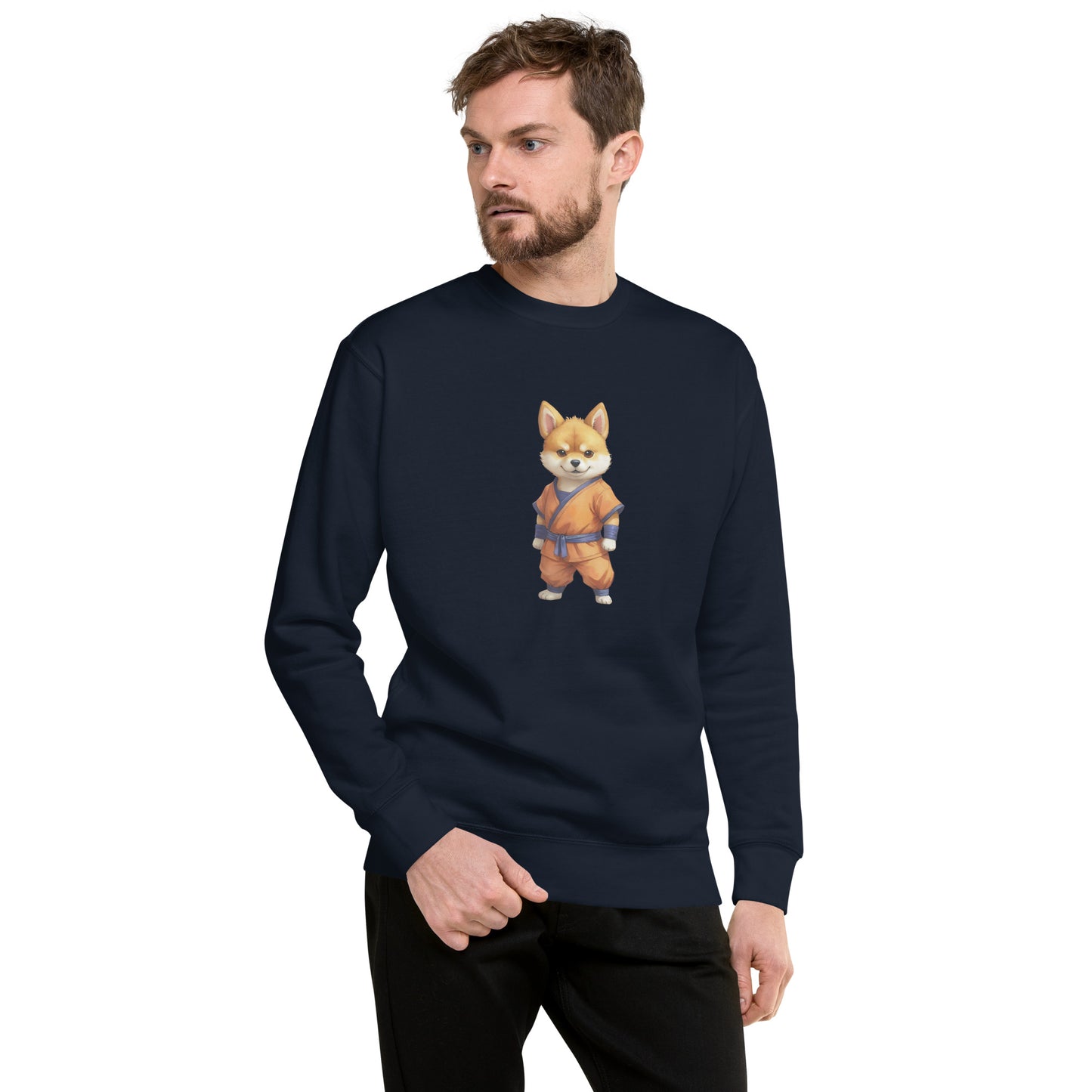 Shiba Inu Martial Art Large Print Sweatshirt