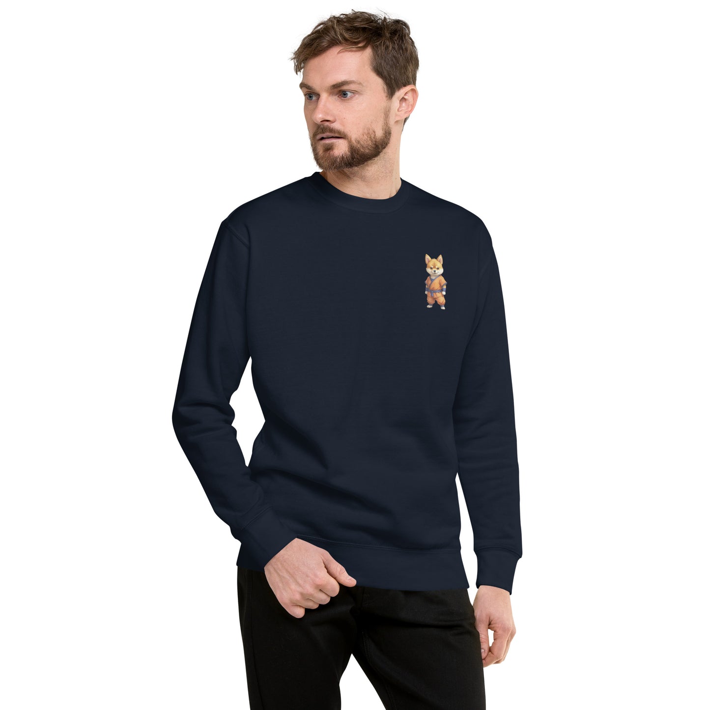 Shiba Inu Martial Art Small Print Sweatshirt