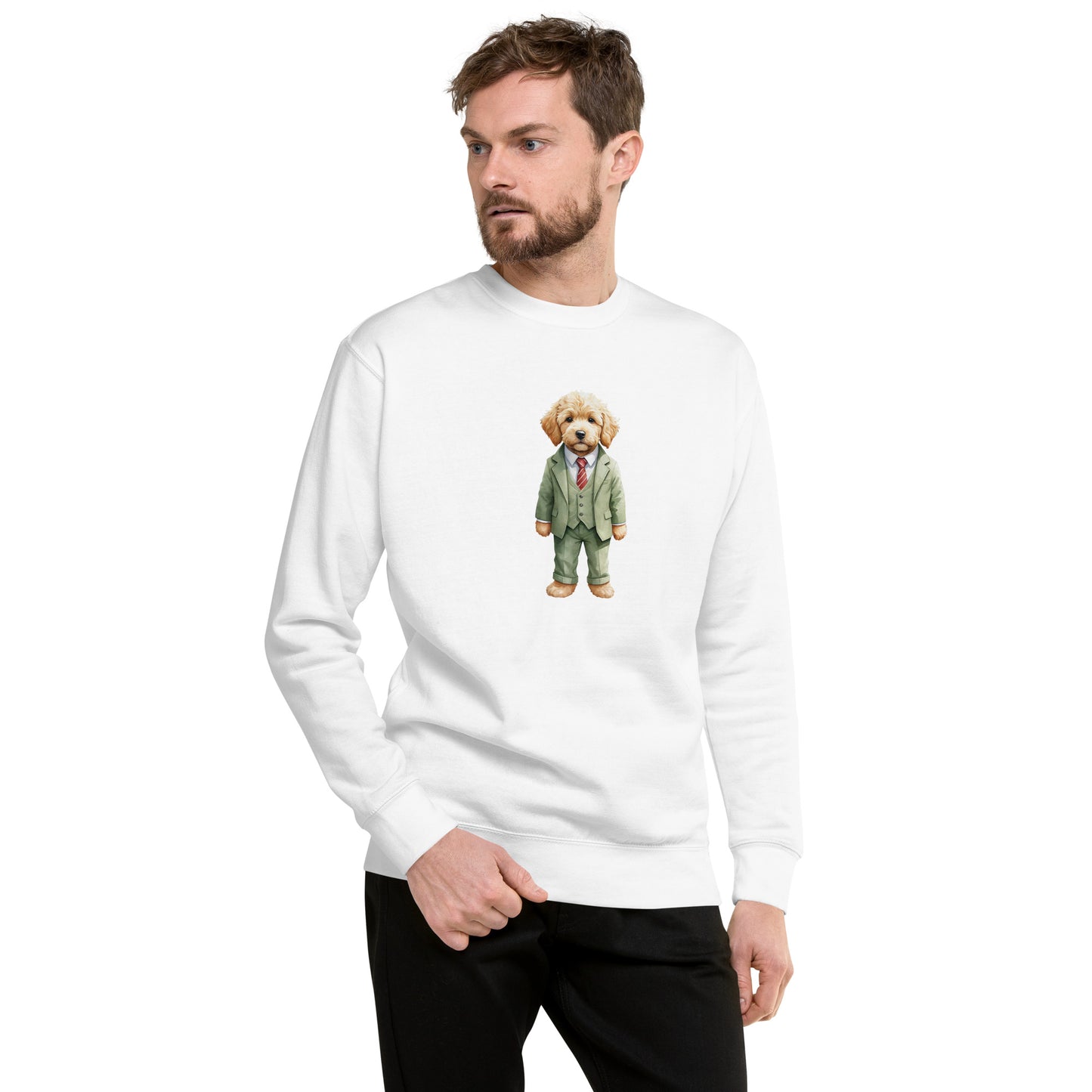 Goldendoodle Spy x Large Print Sweatshirt