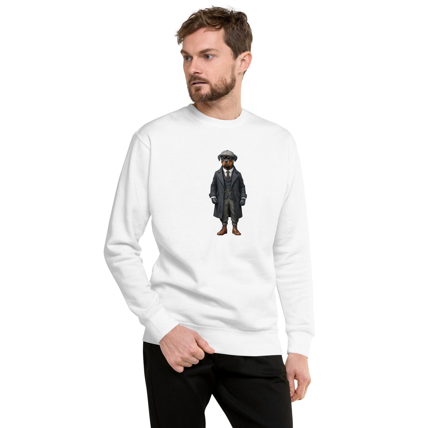 Rottweiler Vintage Shelby Large Print Sweatshirt