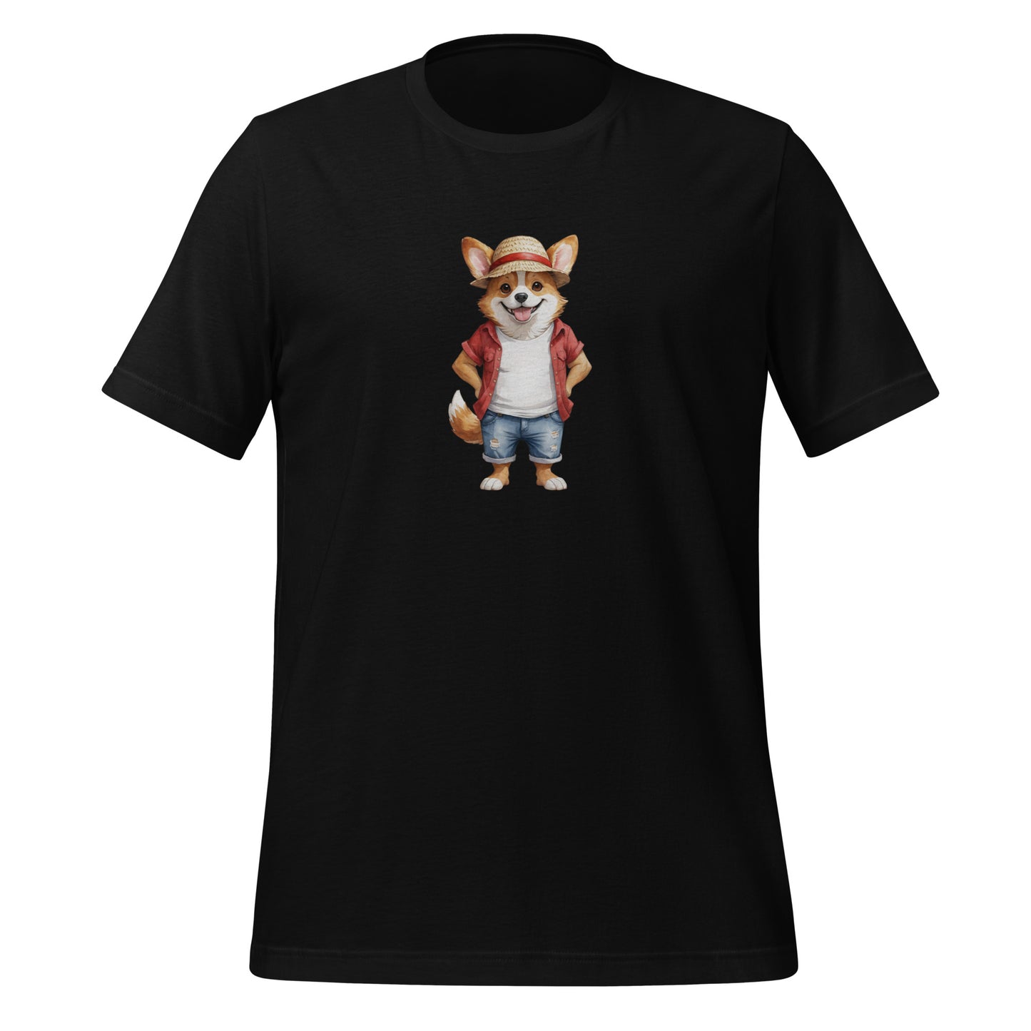 Corgi One Treat Large Print Unisex T-Shirt