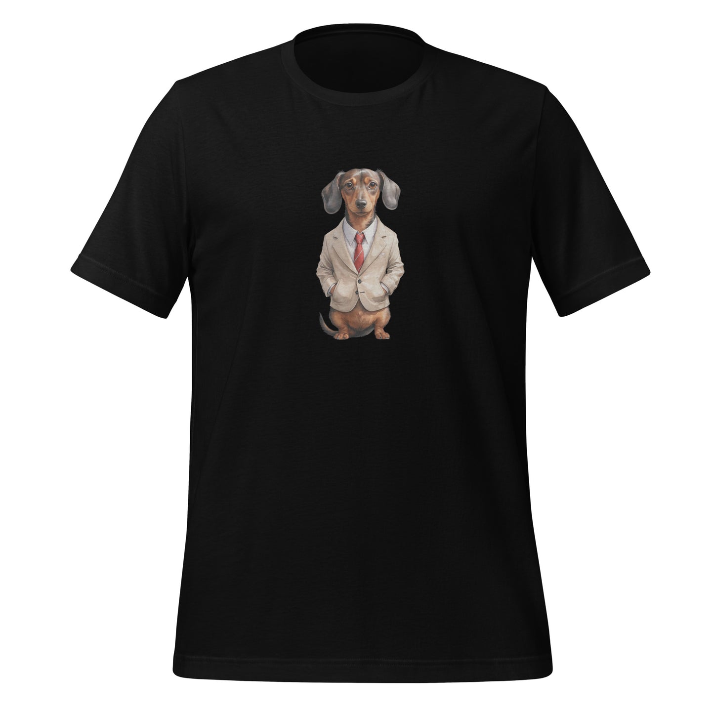 Dachshund Food Note Large Print Unisex T-Shirt