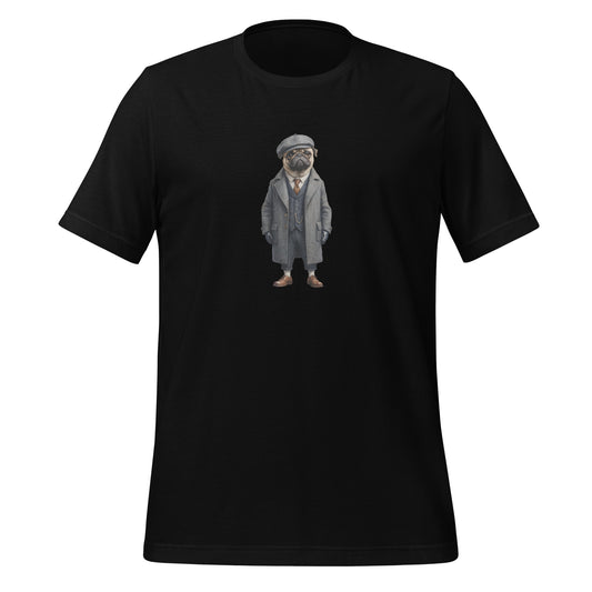 Pug Vintage Shelby Large Print Unisex T-Shirt