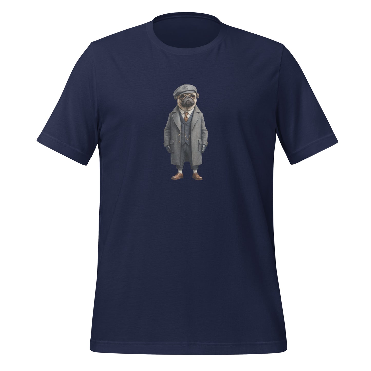Pug Vintage Shelby Large Print Unisex T-Shirt
