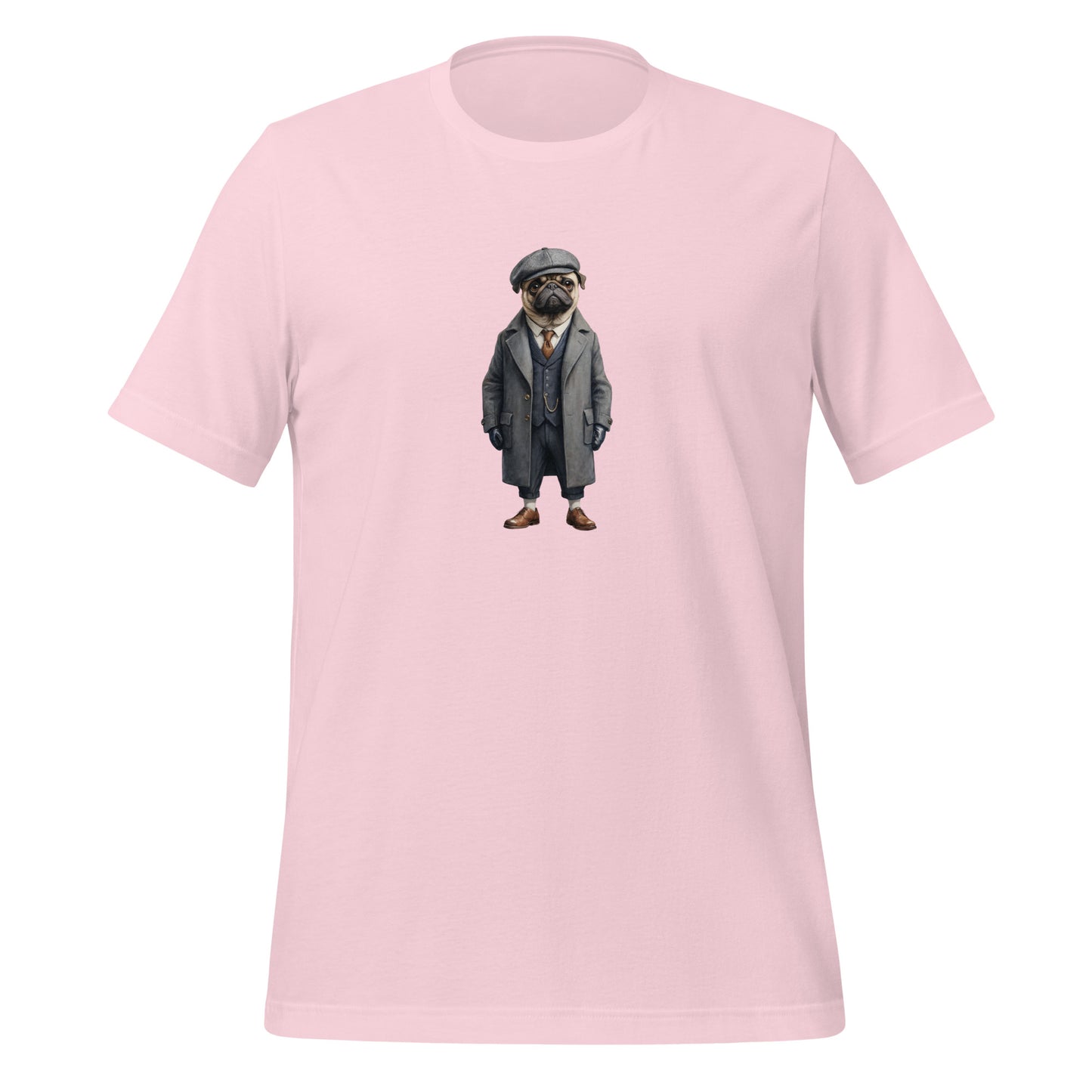 Pug Vintage Shelby Large Print Unisex T-Shirt