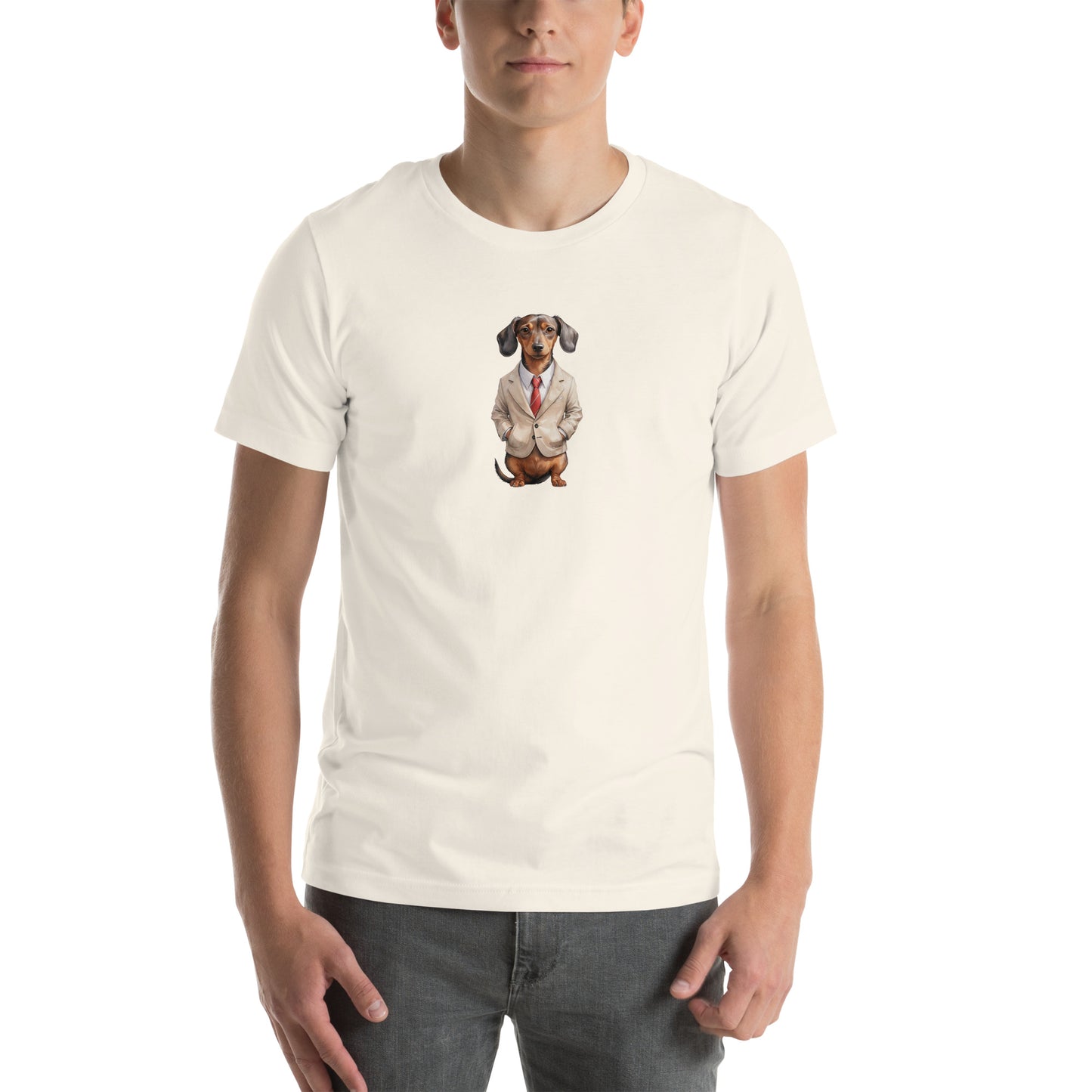 Dachshund Food Note Large Print Unisex T-Shirt