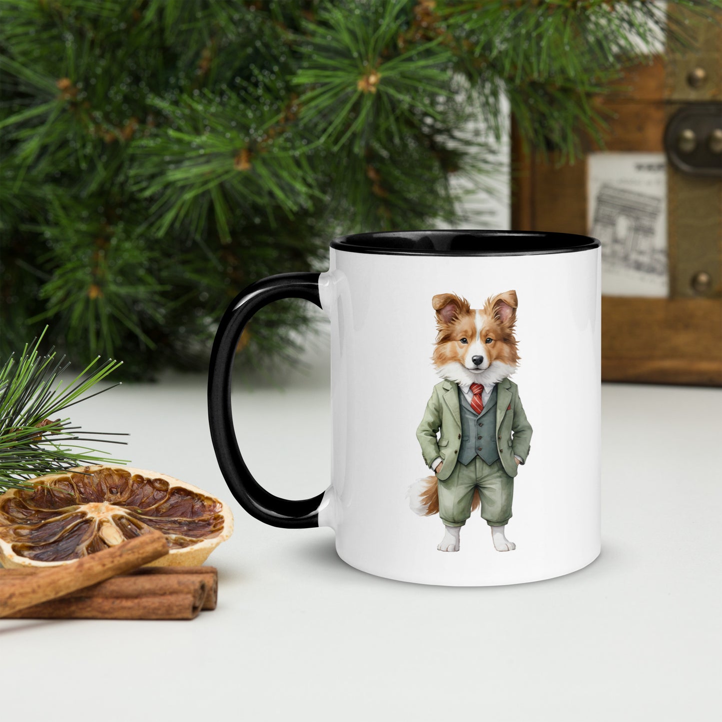 Shetland Sheepdog Spy x Mug with Color