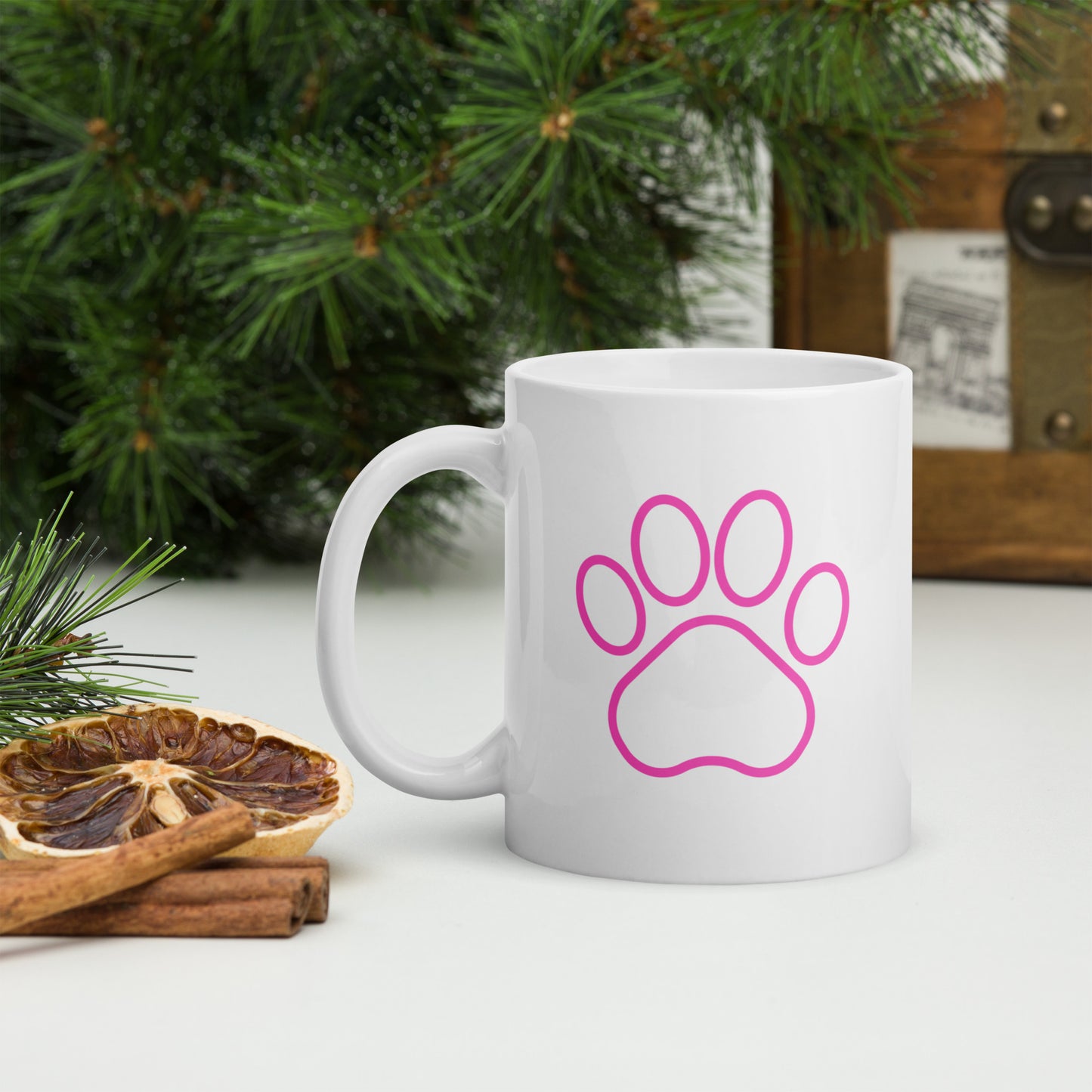 MiloMochi Pink & White Glossy Mug