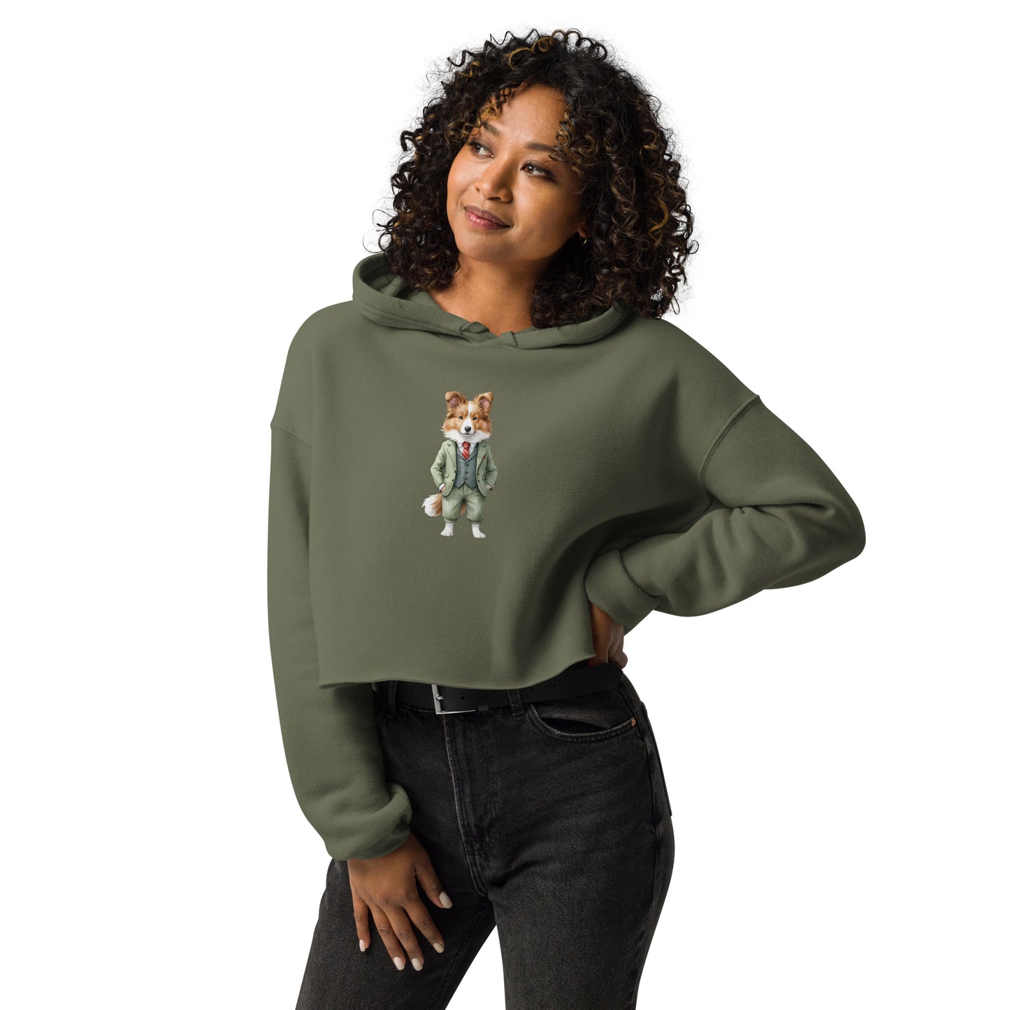 Shetland Sheepdog Spy x Crop Hoodie