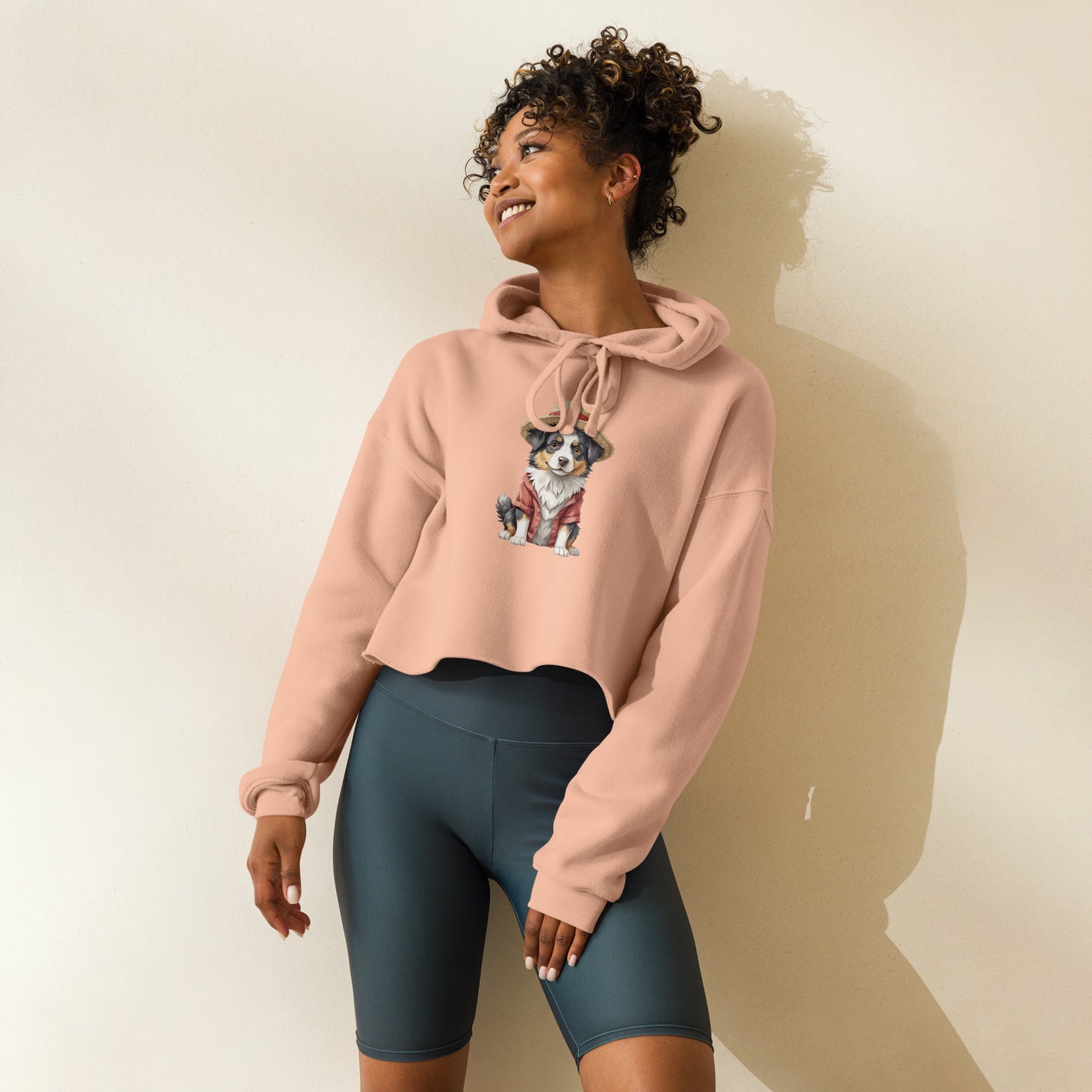 Australian Shepherd One Treat Crop Hoodie