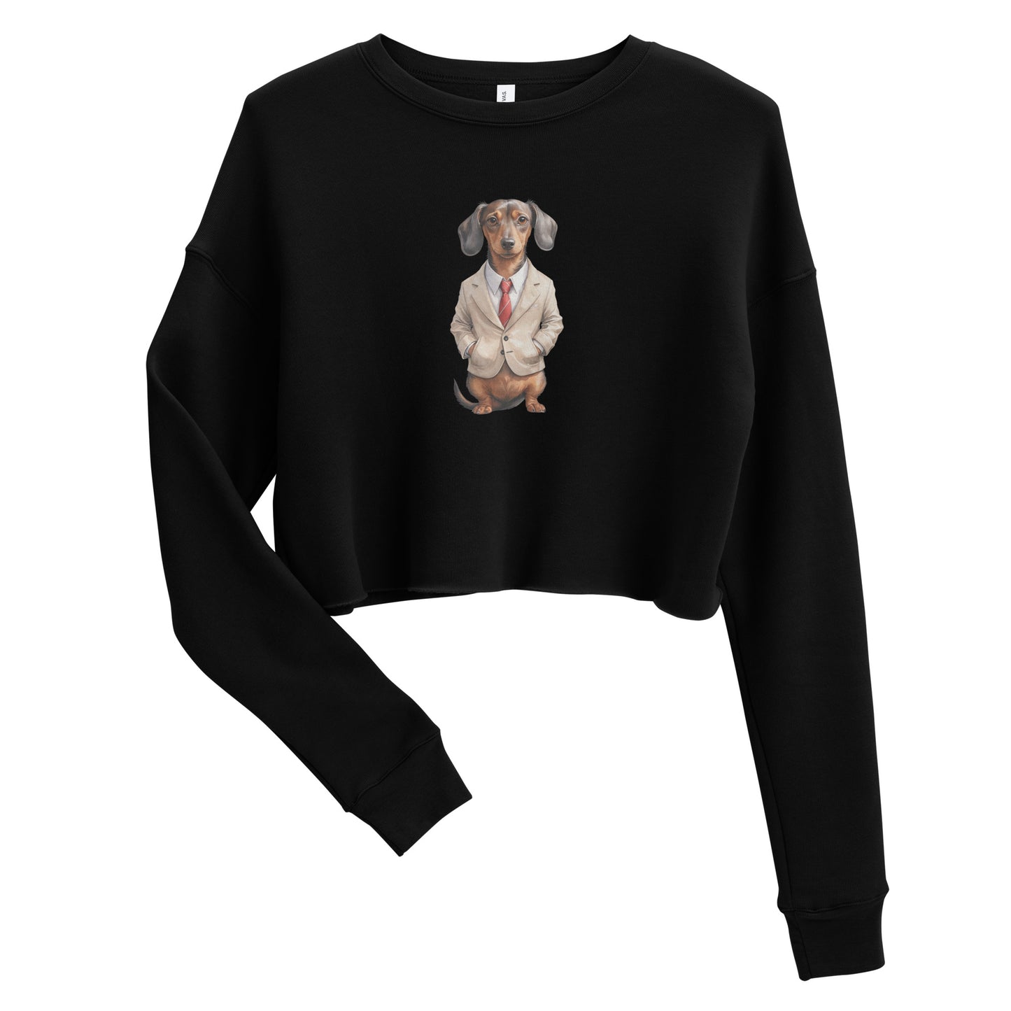 Dachshund Food Note Crop Sweatshirt