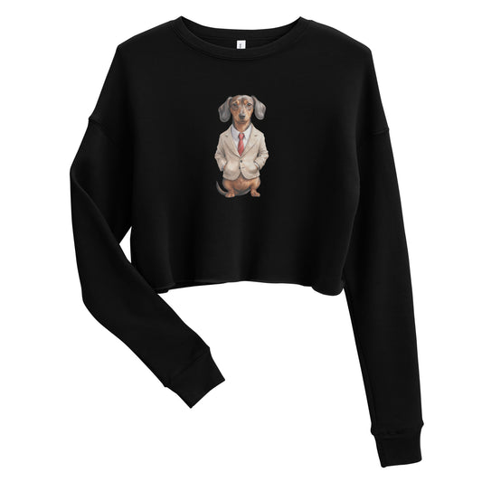 Dachshund Food Note Crop Sweatshirt