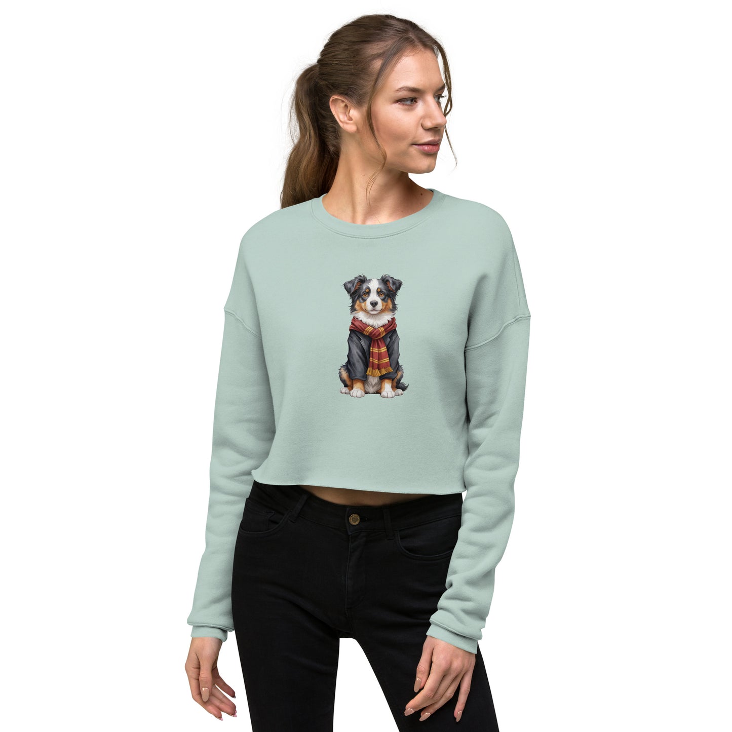 Australian Shepherd Wizard Crop Sweatshirt
