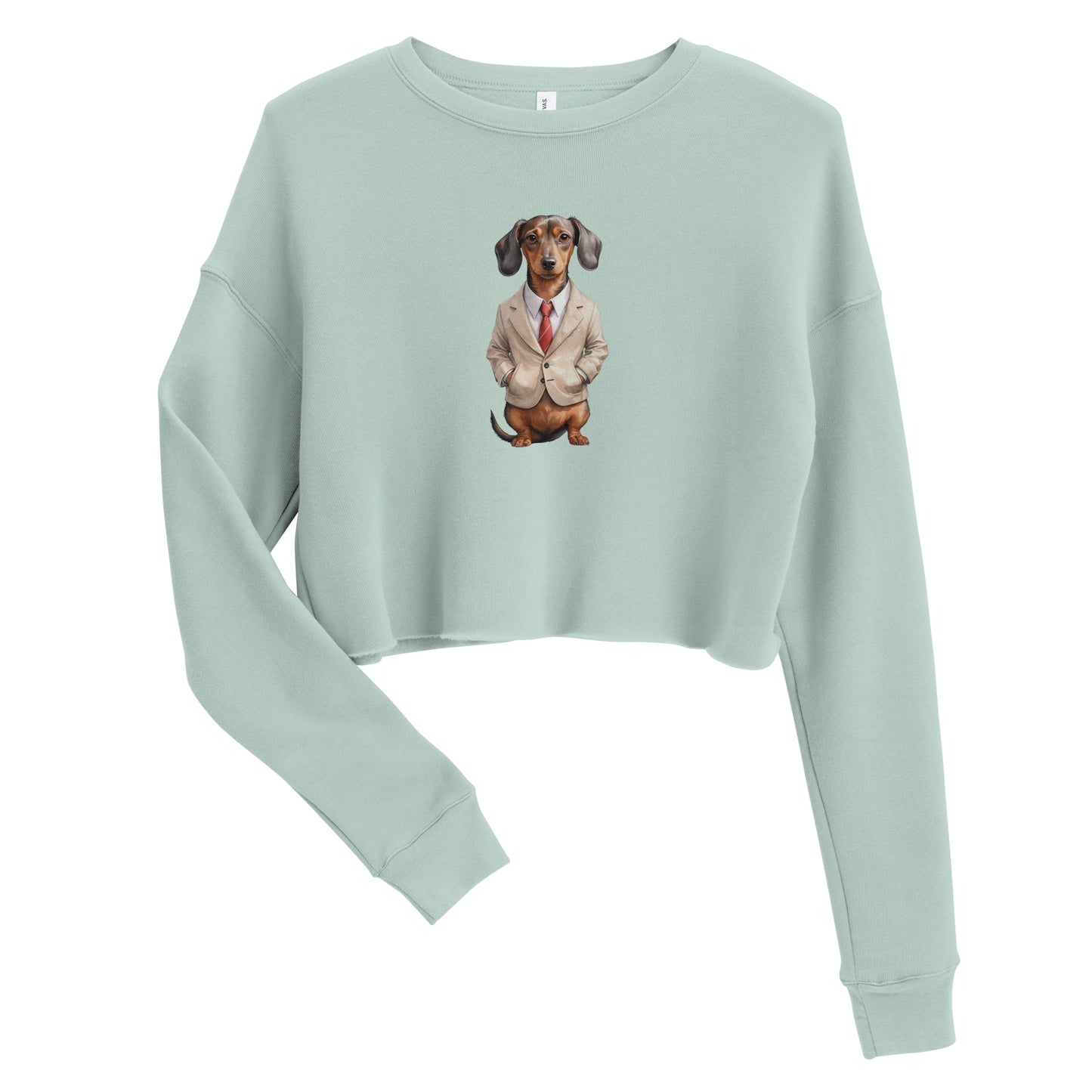 Dachshund Food Note Crop Sweatshirt