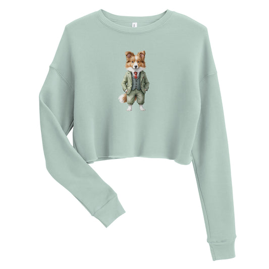 Shetland Sheepdog Spy x Crop Sweatshirt