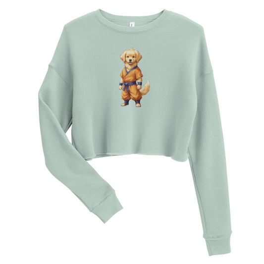 Golden Retriever Martial Art Crop Sweatshirt