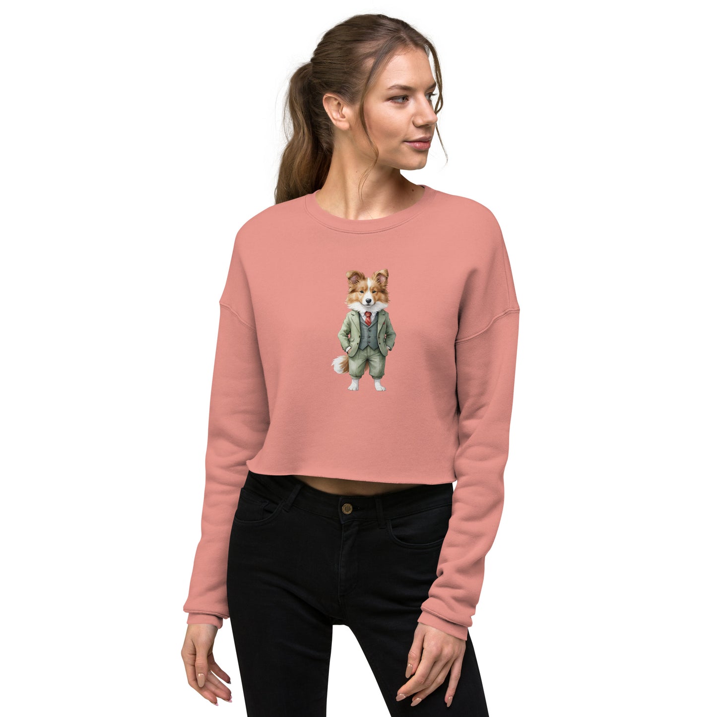 Shetland Sheepdog Spy x Crop Sweatshirt