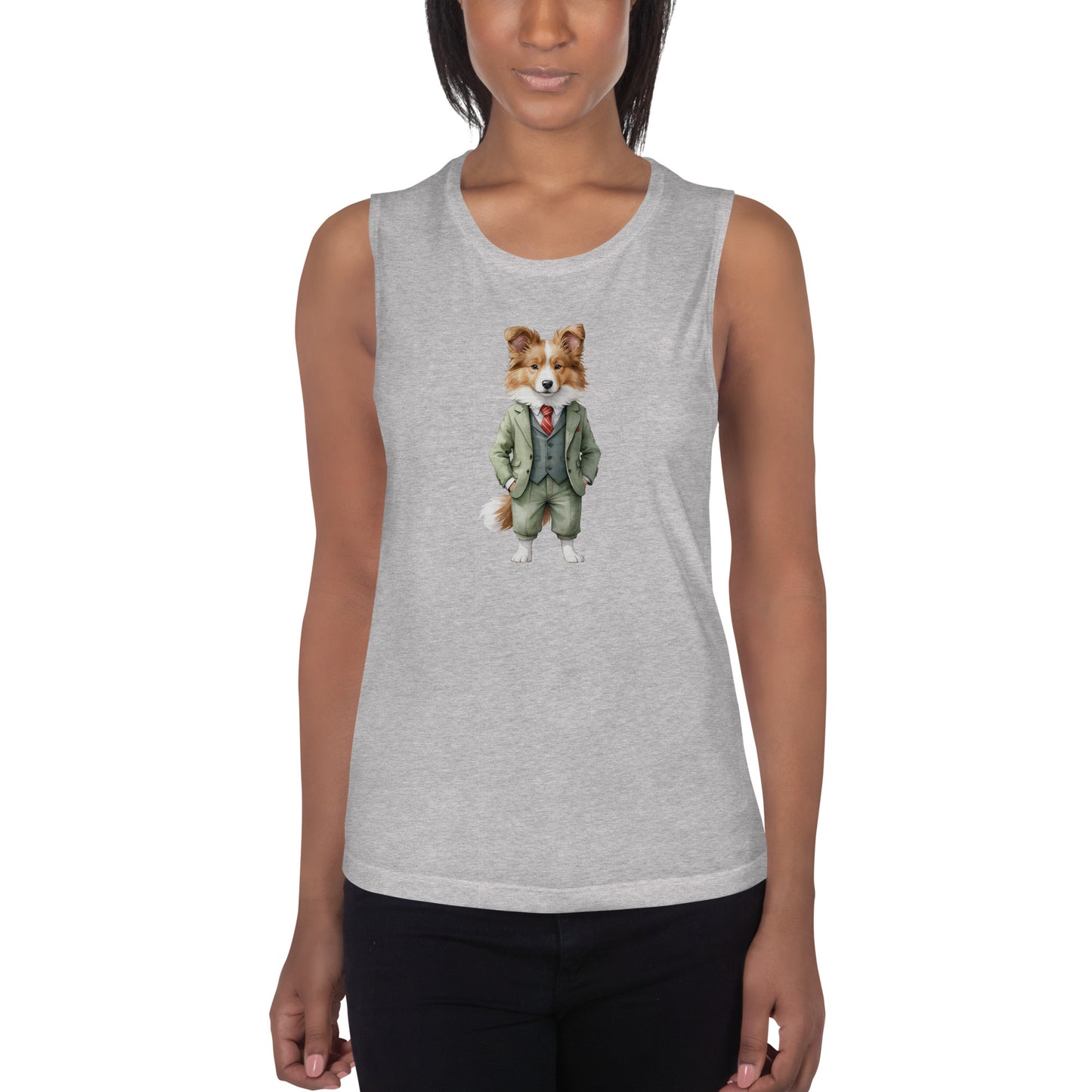 Shetland Sheepdog Spy x Ladies’ Muscle Tank