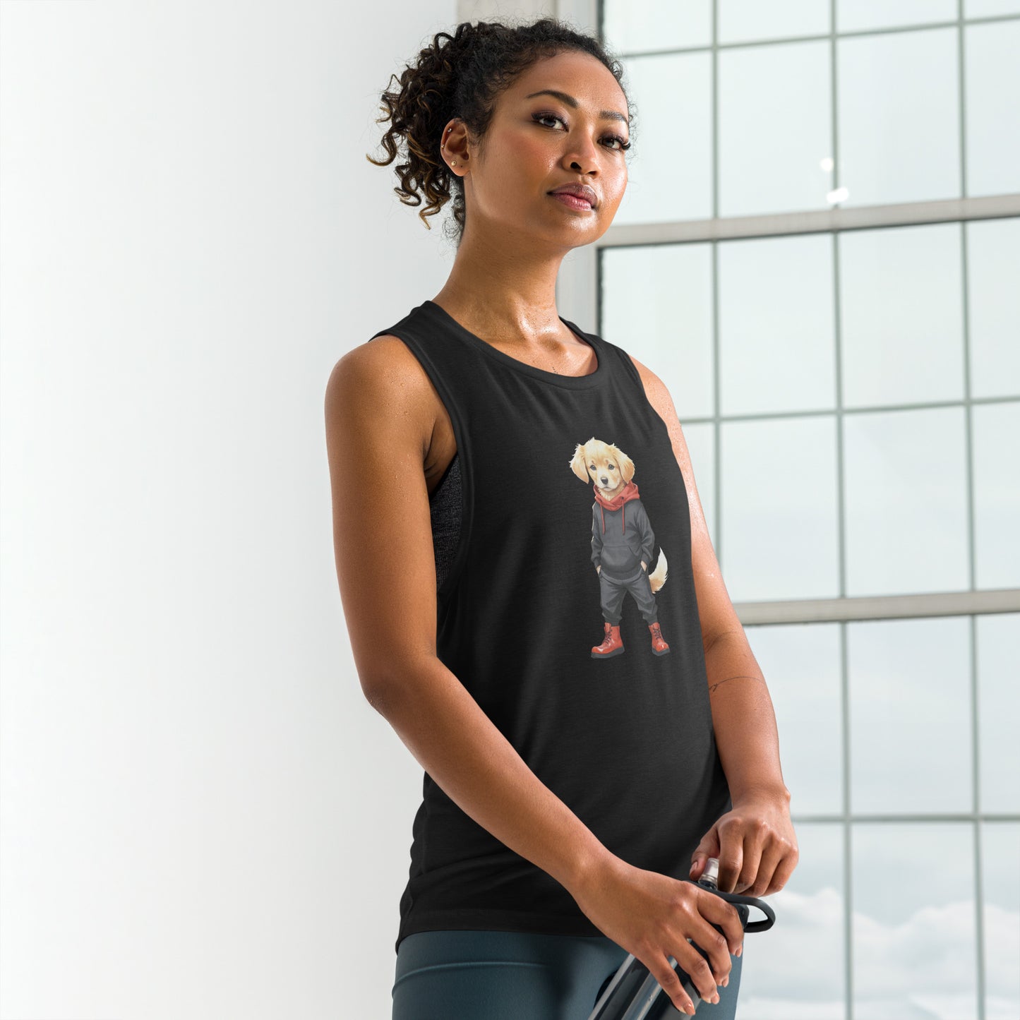 Golden Retriever Jujutsu Ladies’ Muscle Tank