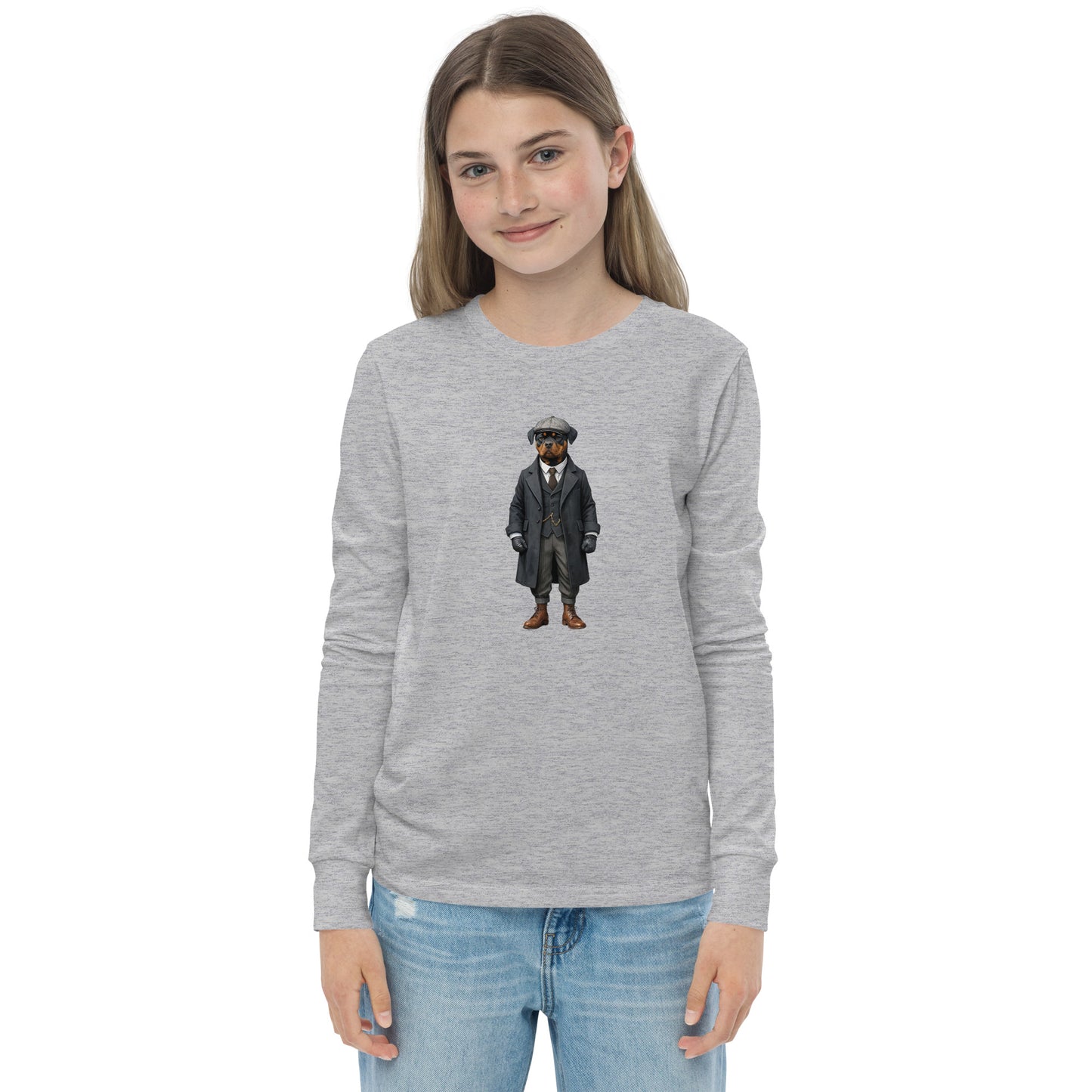 Rottweiler Vintage Shelby Youth Long Sleeve T-Shirt