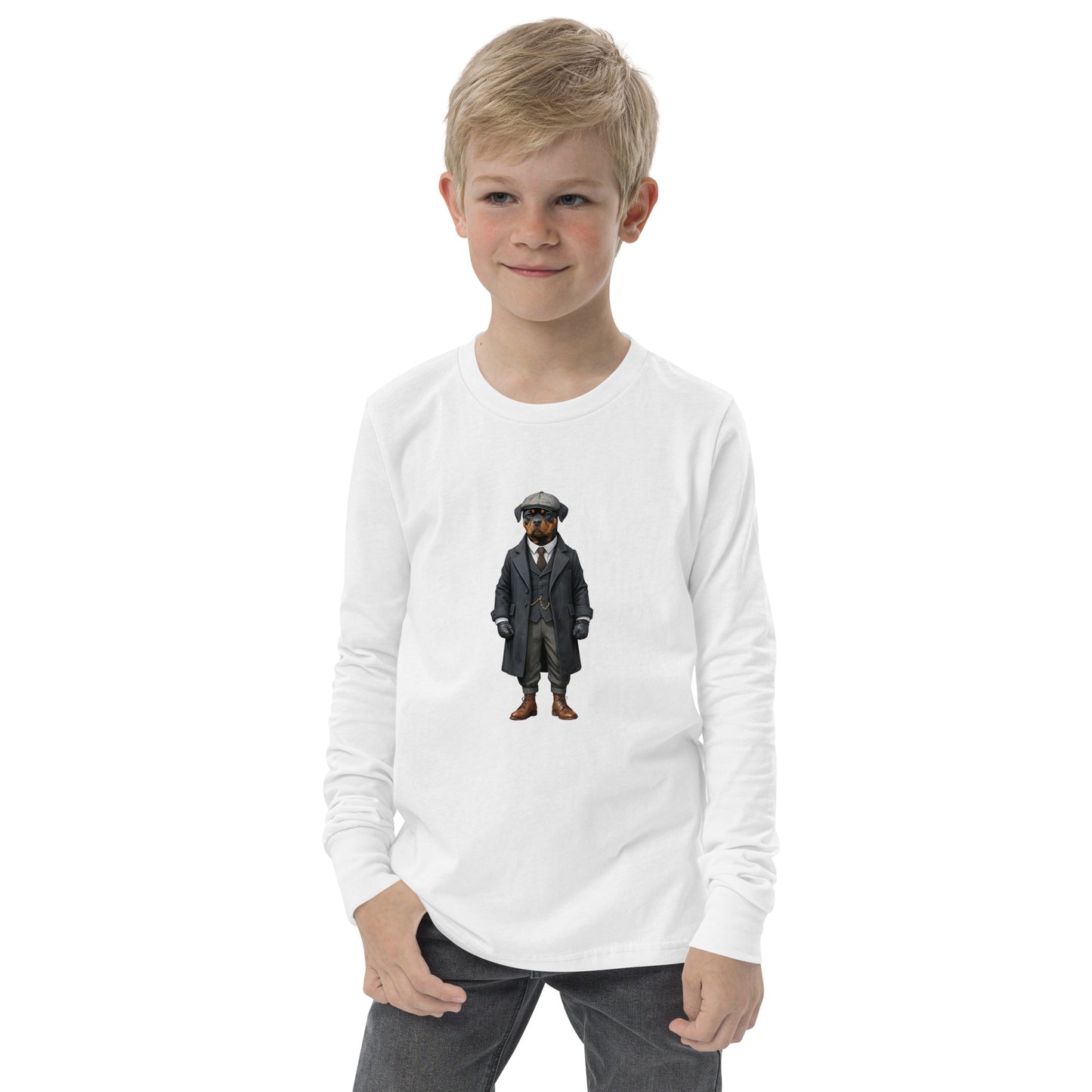 Rottweiler Vintage Shelby Youth Long Sleeve T-Shirt