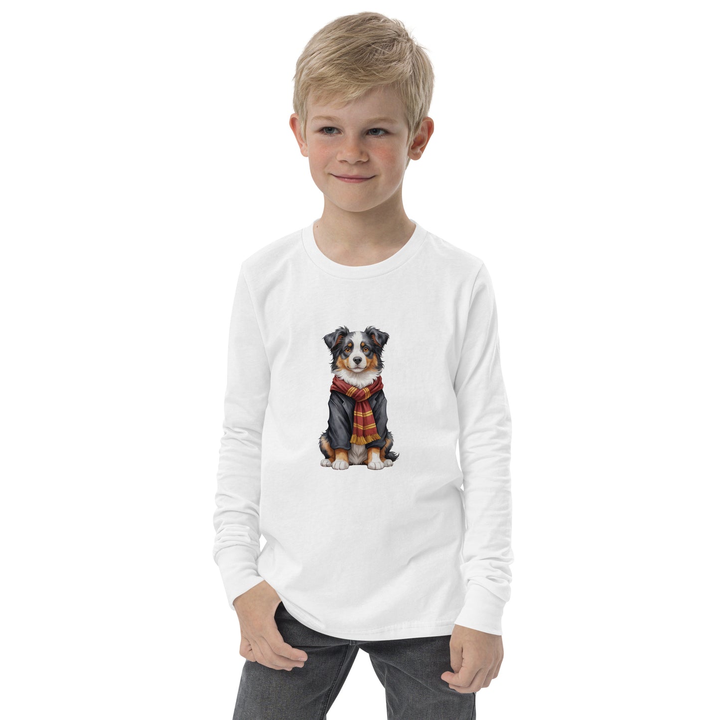 Australian Shepherd Wizard Youth Long Sleeve T-Shirt