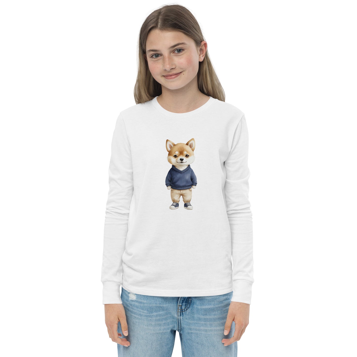 Shiba Inu Summer Treat Youth Long Sleeve